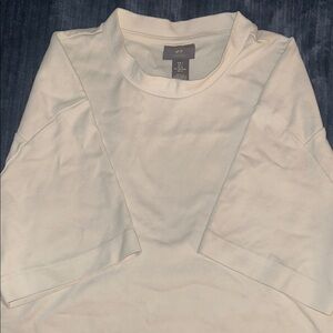 H&M Off-White Short Sleeve Tee